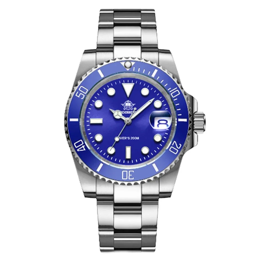 Luminous Mens Quartz Watch Stainless Steel Watch Waterproof