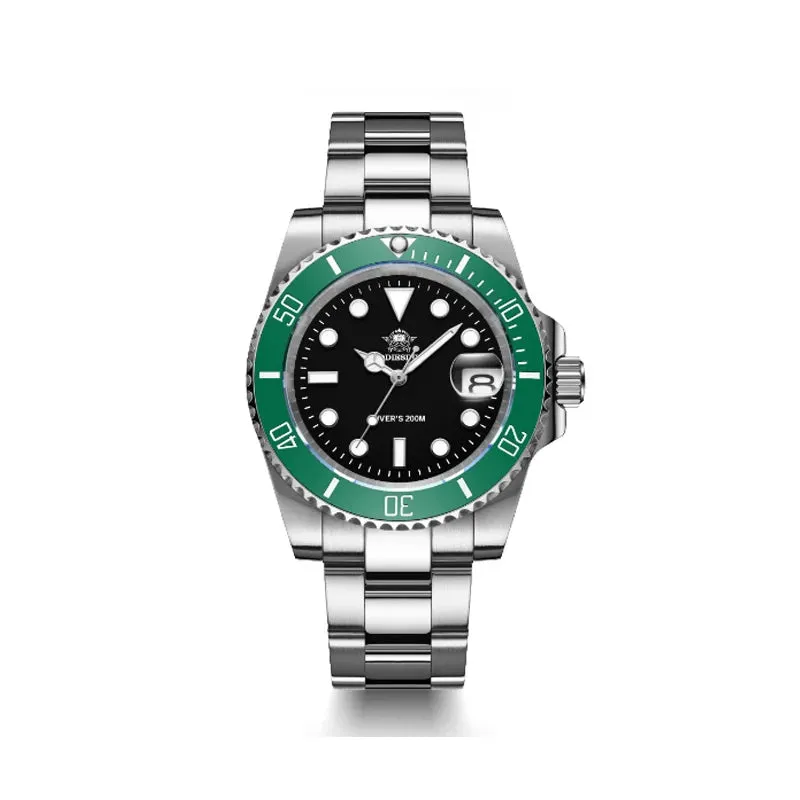 Luminous Mens Quartz Watch Stainless Steel Watch Waterproof