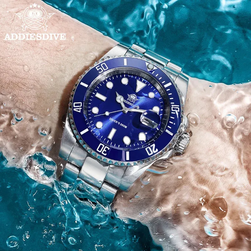 Luminous Mens Quartz Watch Stainless Steel Watch Waterproof