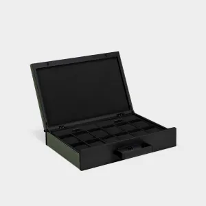 MACKENZIE 12 WATCH BRIEFCASE - KHAKI / BLACK