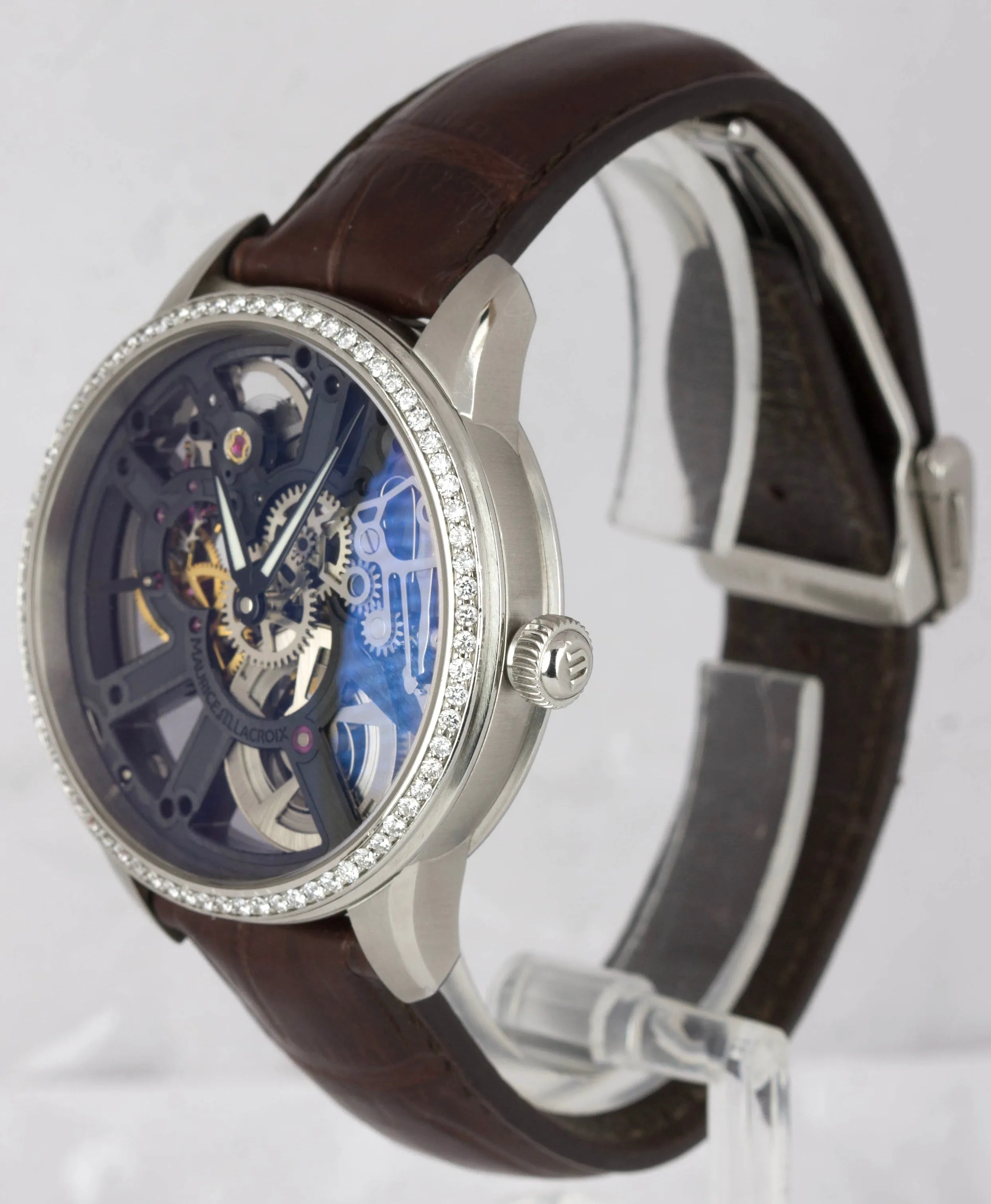 Maurice Lacroix ML Masterpiece Skeleton Diamond Squelette Skeletal MP 7228