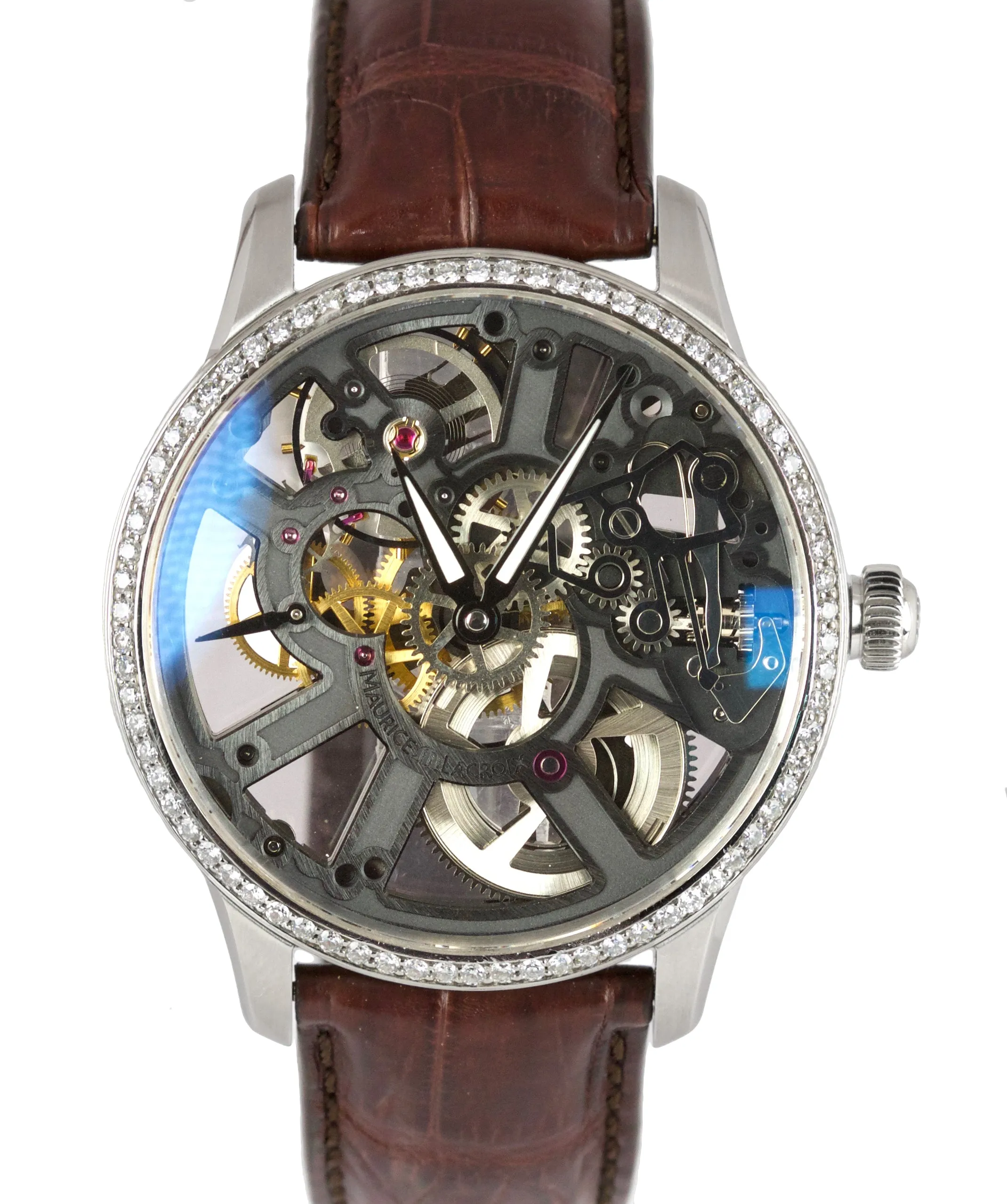 Maurice Lacroix ML Masterpiece Skeleton Diamond Squelette Skeletal MP 7228