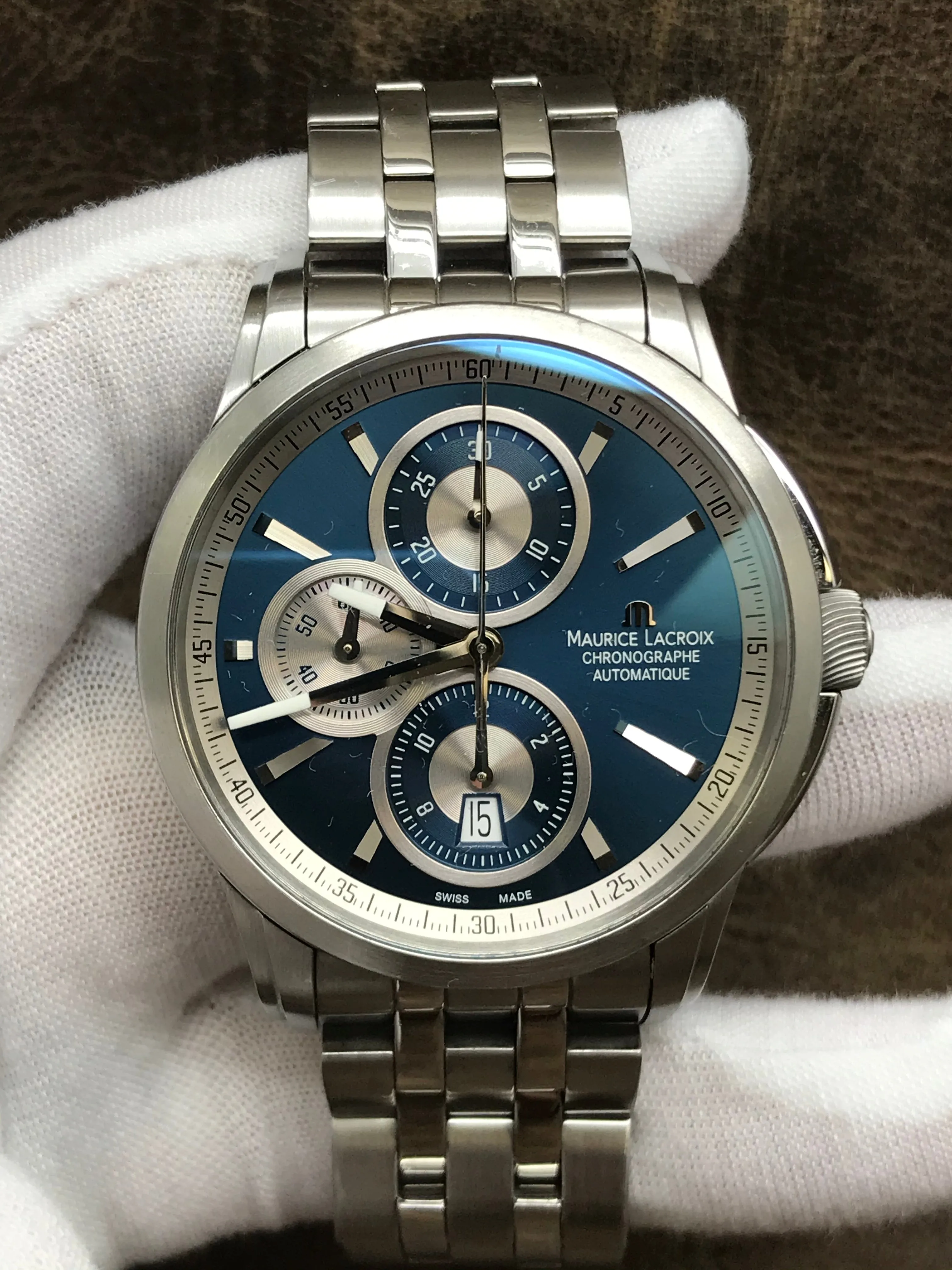 Maurice Lacroix Pontos PT6178 Blue Dial Automatic Men's Watch