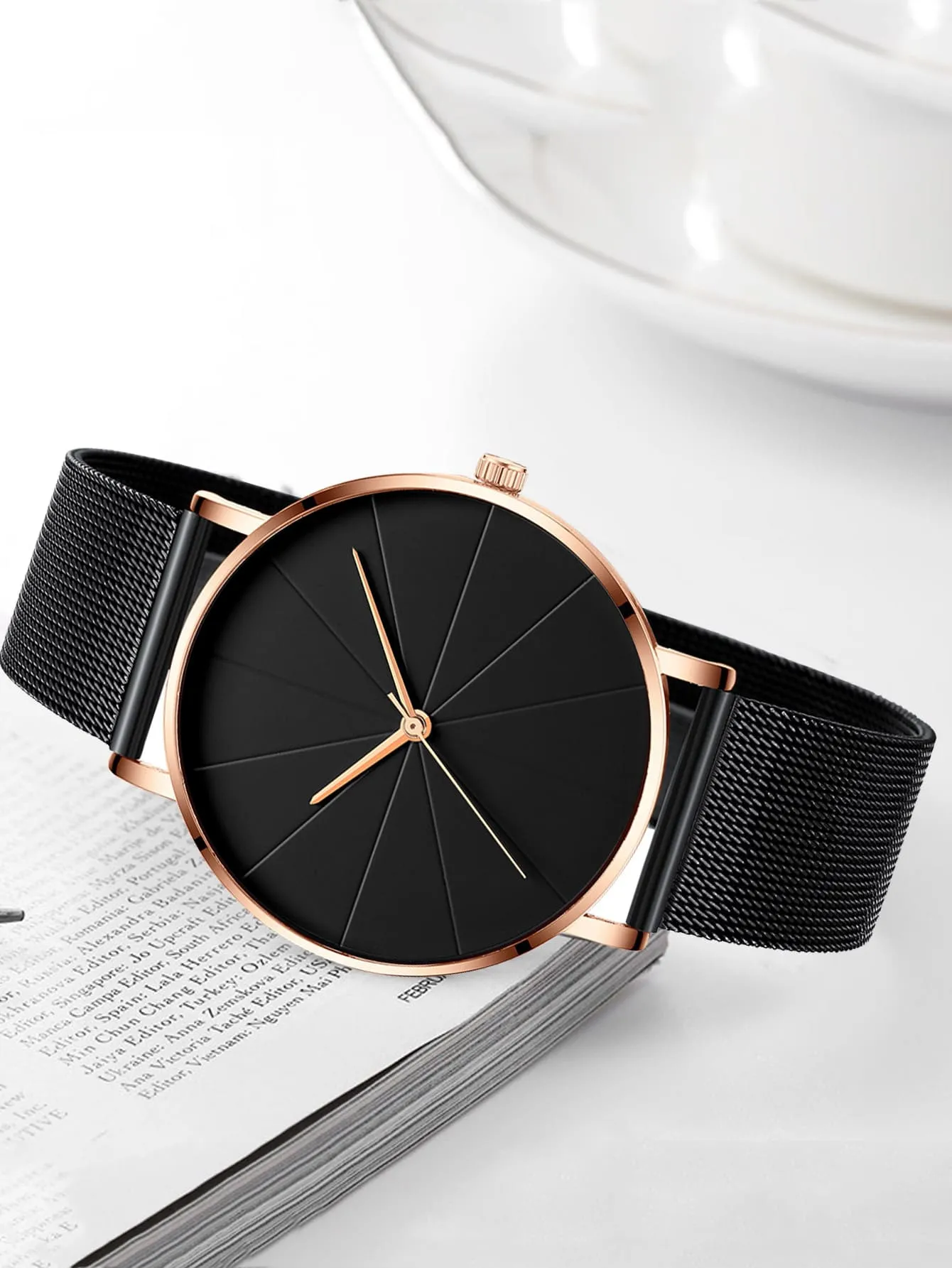 Men Round Pointer Quartz Watch- FD ⚡