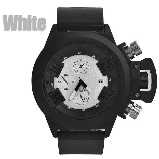 Men Watch Top Brand Luxury Sport Running Military Waterproof Wrist Watches Dual Time Decoration Three-Eye Man Watch Clock Men