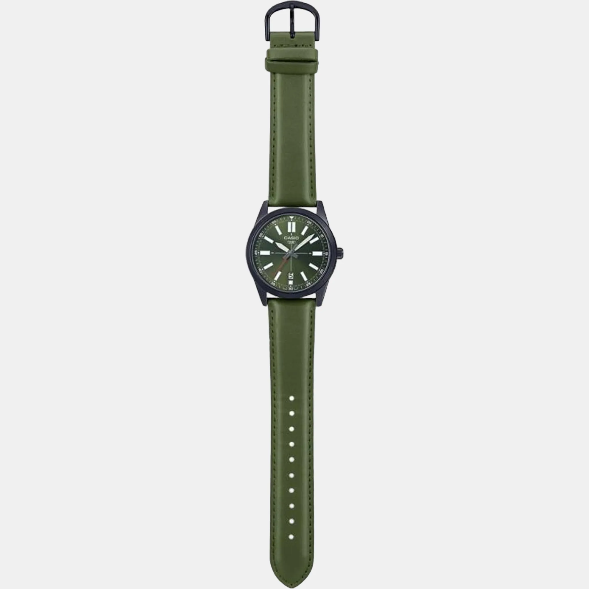 Men's Analog Leather Watch A1945 - MTP-VD02BL-3EUDF
