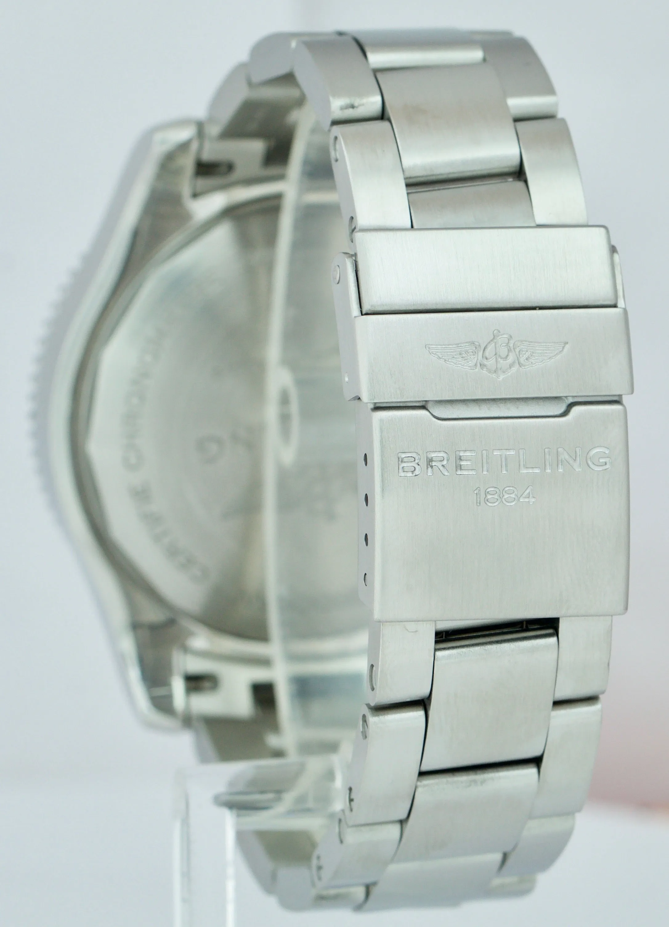 Men's Breitling SuperOcean II 42 Stainless Steel 42mm Blue White Watch A17366