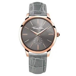 Mens Grey Leather Watch