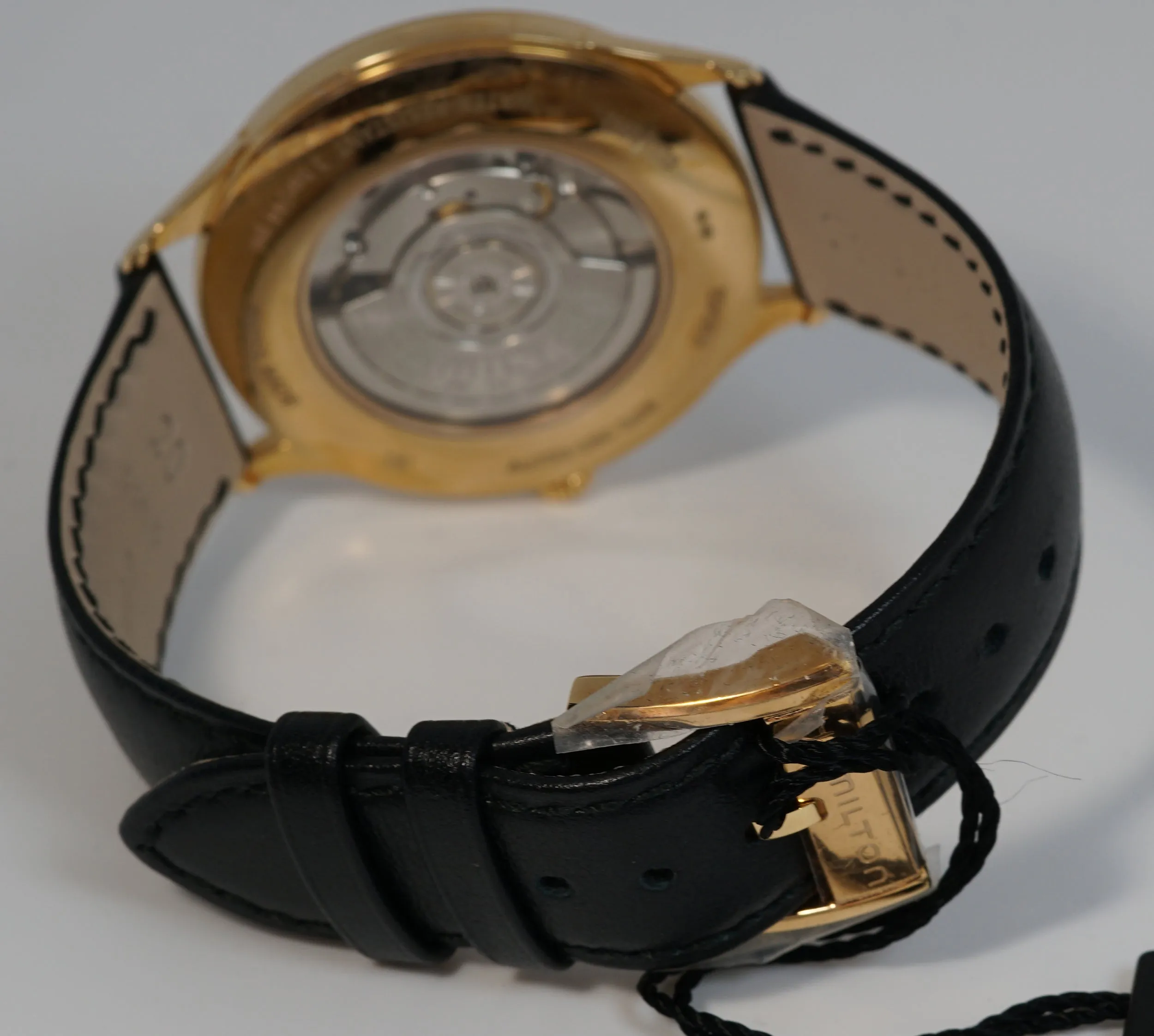 Men's Hamilton Jazzmaster Thinline 18K Rose Gold 40mm Silver H385450 Watch