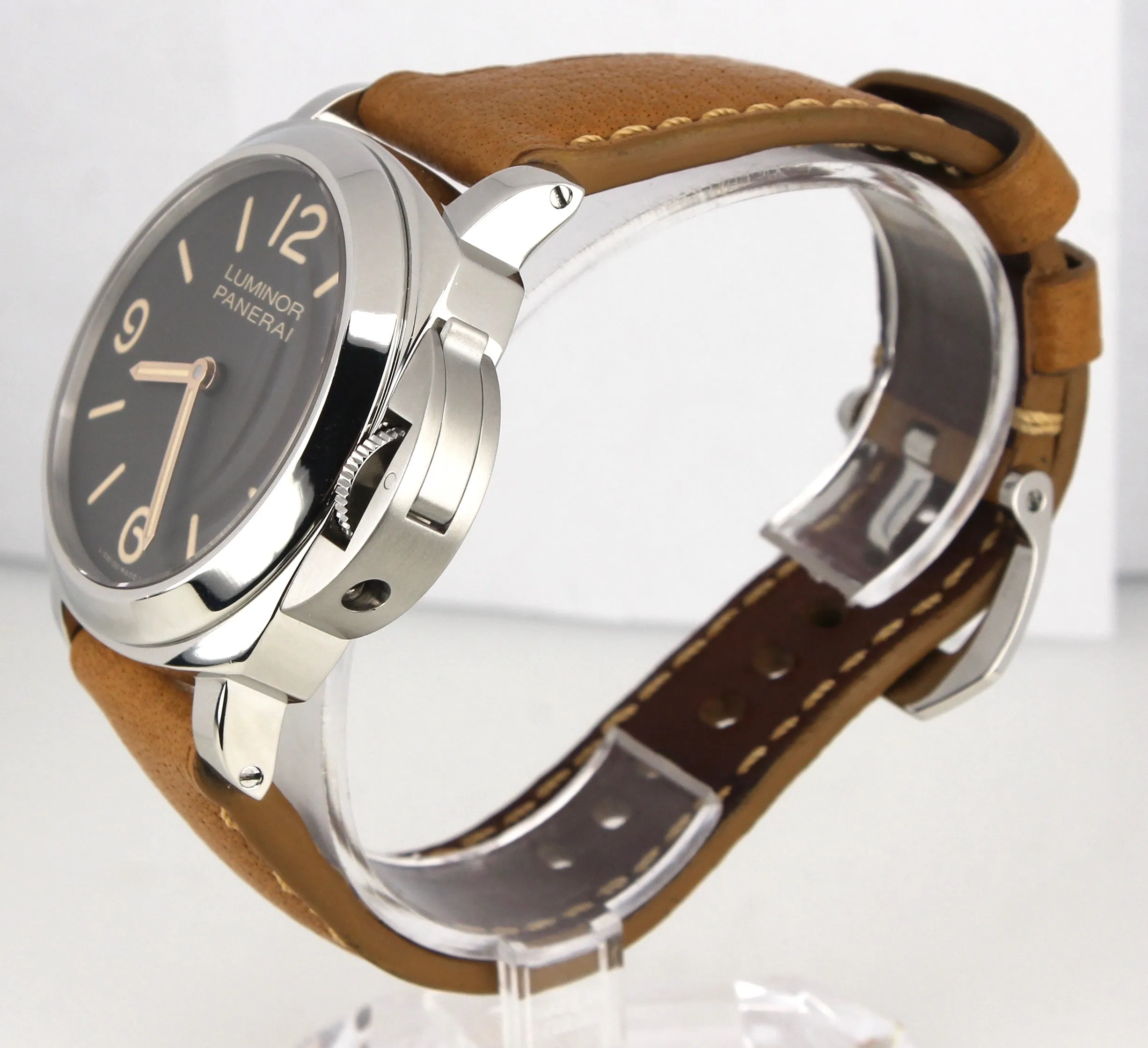 Men's Panerai PAM 390 N Luminor Base Brown Boutique Edition 44mm Watch PAM00390