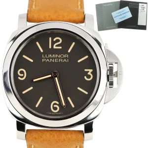 Men's Panerai PAM 390 N Luminor Base Brown Boutique Edition 44mm Watch PAM00390