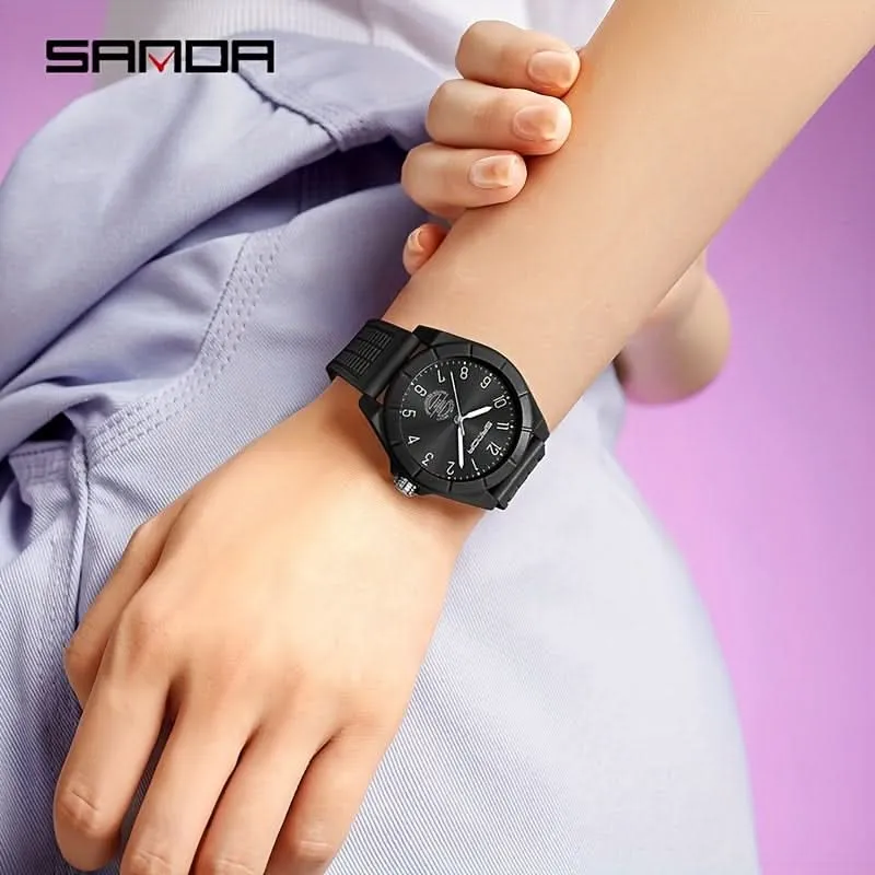 Men's Quartz Sports Watch - Water-Resistant, Stainless Steel Case