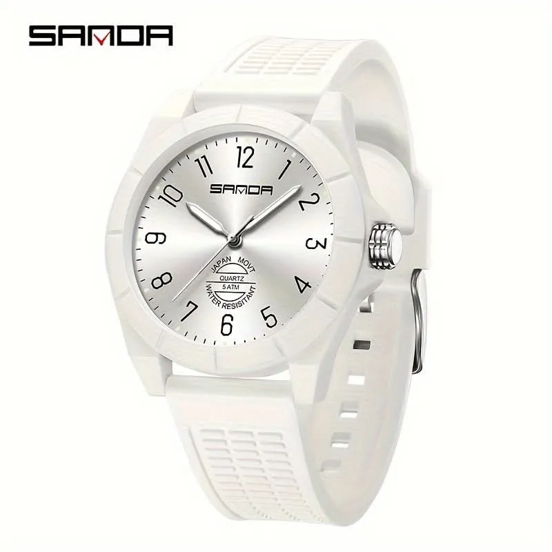 Men's Quartz Sports Watch - Water-Resistant, Stainless Steel Case