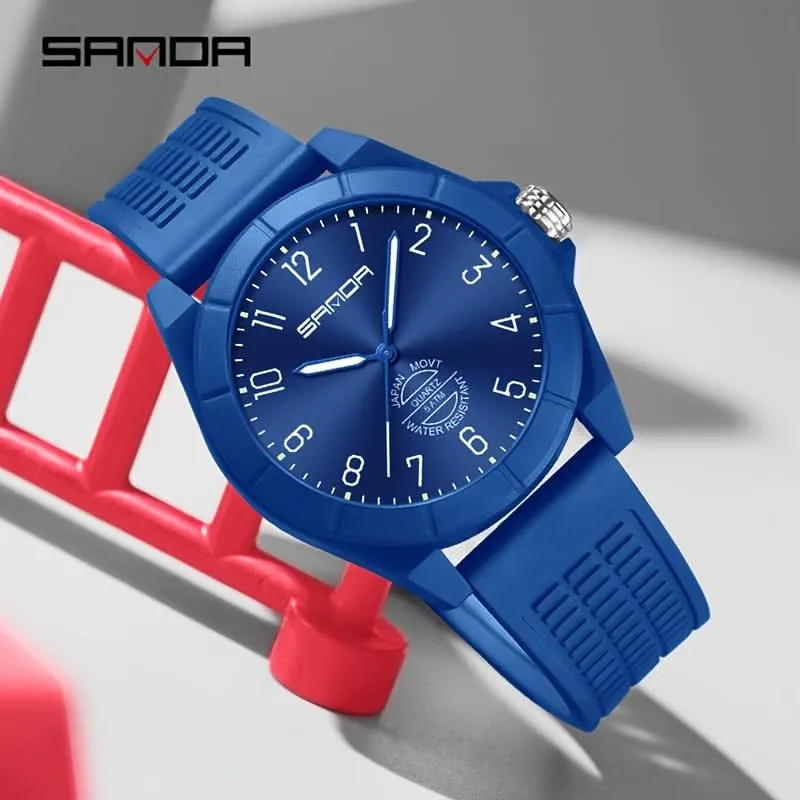 Men's Quartz Sports Watch - Water-Resistant, Stainless Steel Case