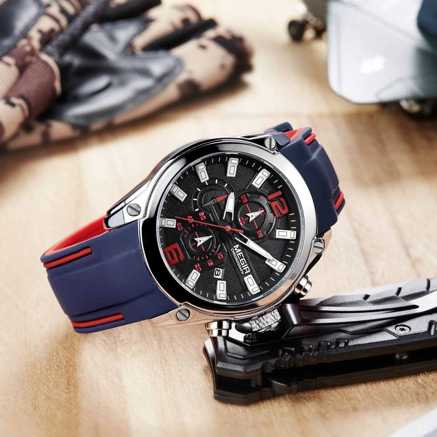 Men's Sports Watch - Luminous Waterproof Silicone Strap