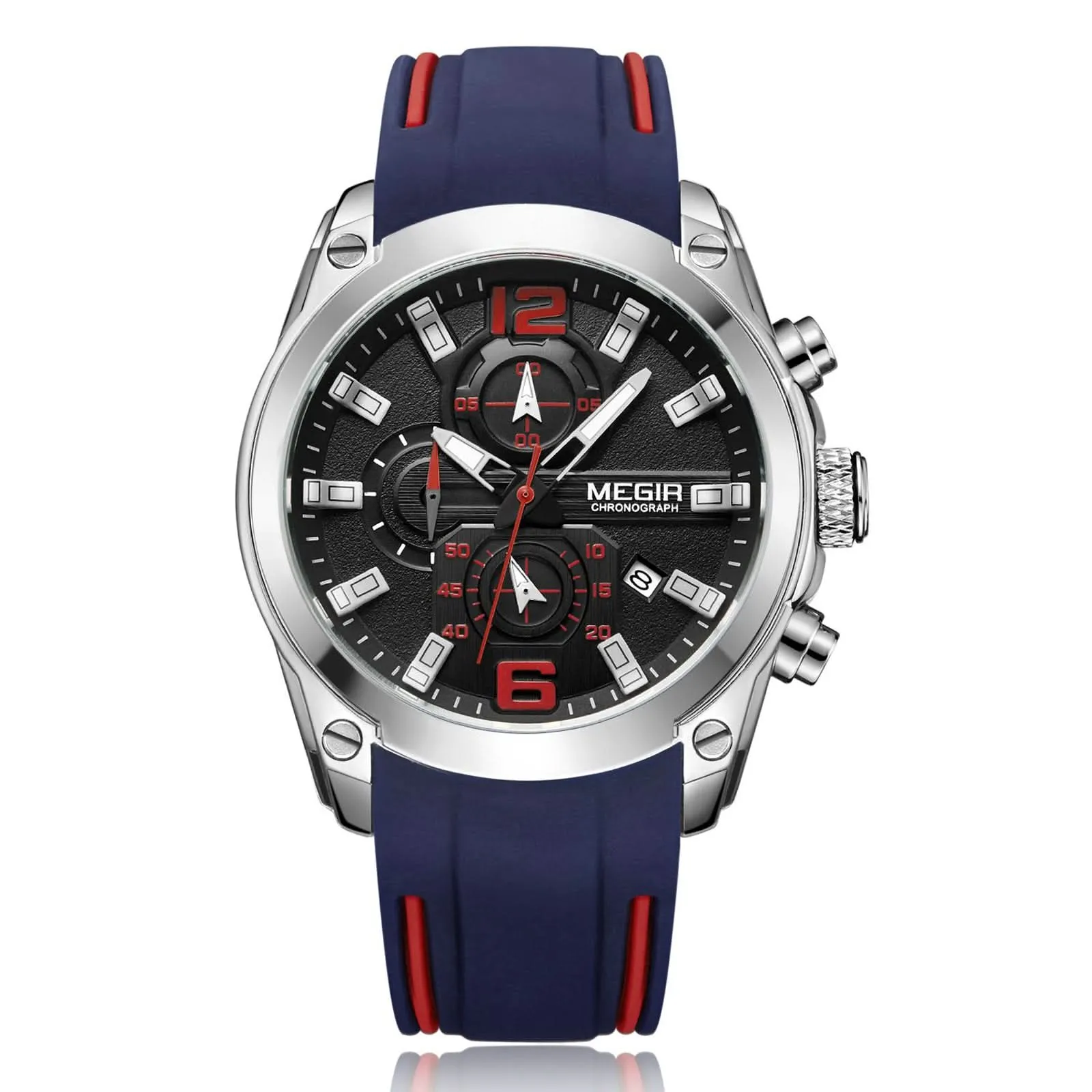 Men's Sports Watch - Luminous Waterproof Silicone Strap