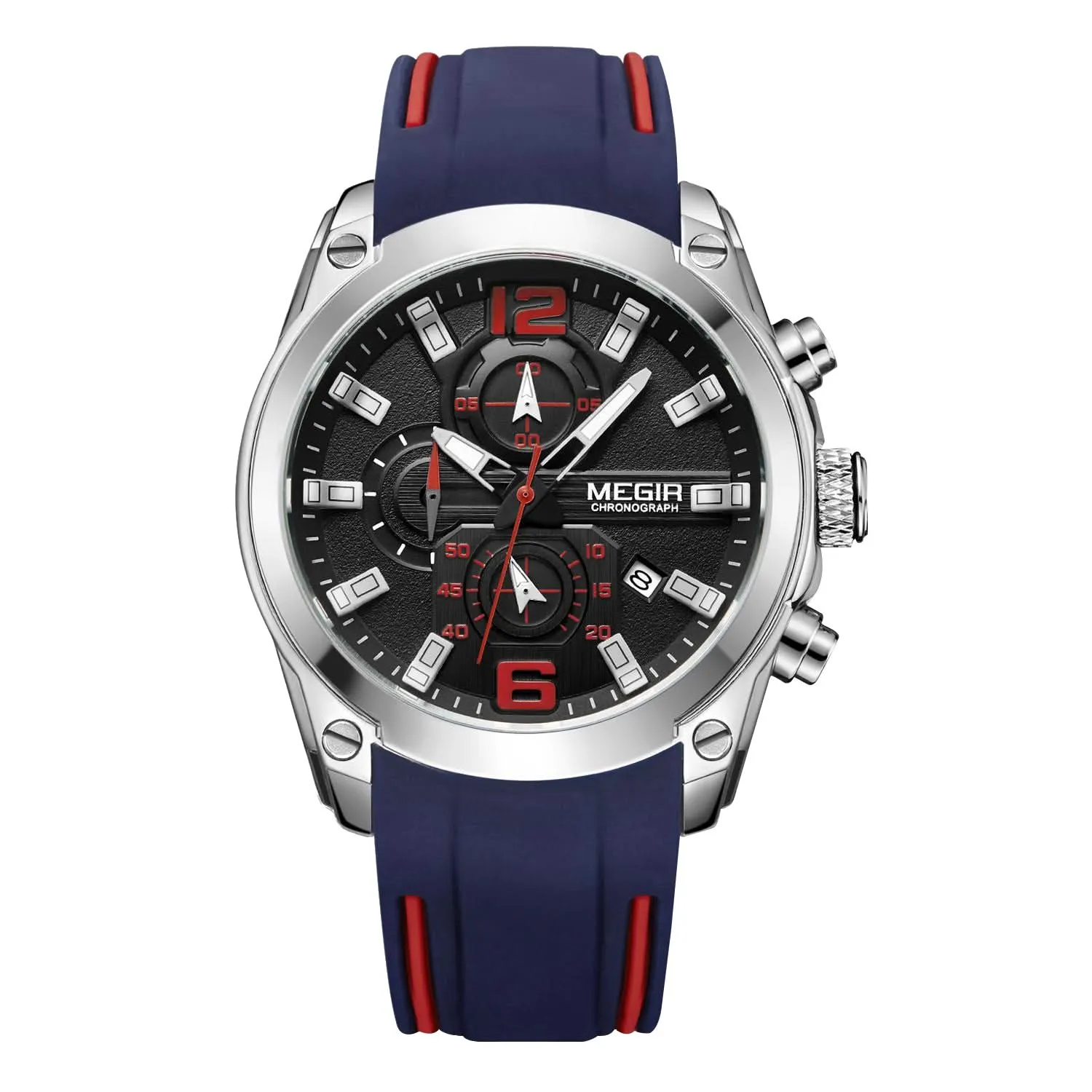Men's Sports Watch - Luminous Waterproof Silicone Strap