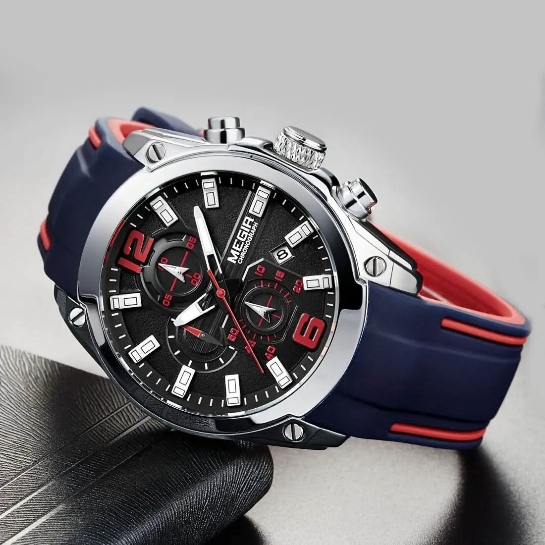 Men's Sports Watch - Luminous Waterproof Silicone Strap