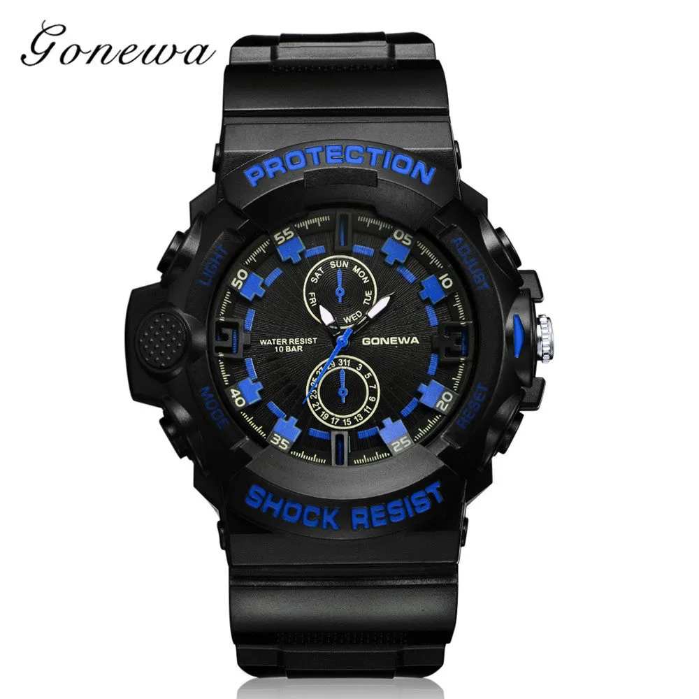 Mens Sports Watch with Silicone Band