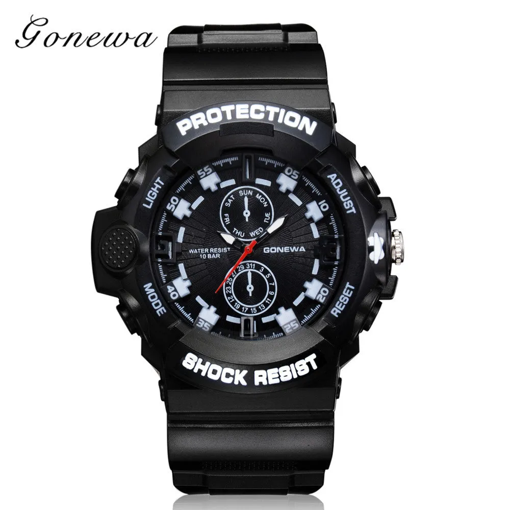 Mens Sports Watch with Silicone Band