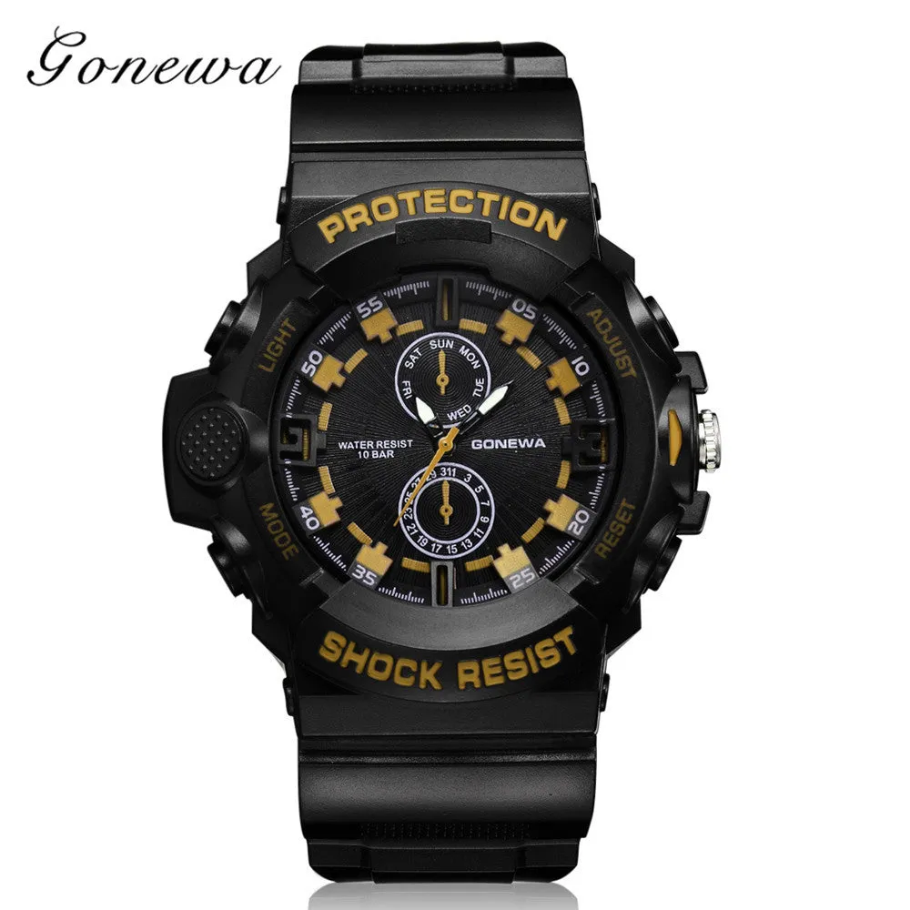 Mens Sports Watch with Silicone Band
