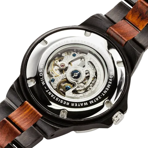 Men's Wooden Watch Genuine Automatic Rose Ebony