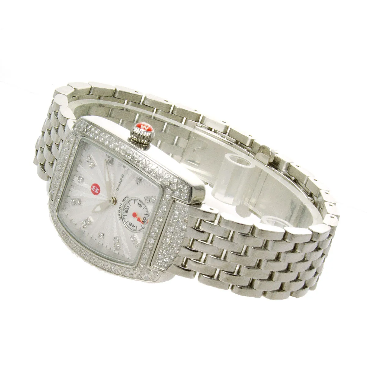 Michele Urban Mini Diamond Watch with Diamond Bracelet