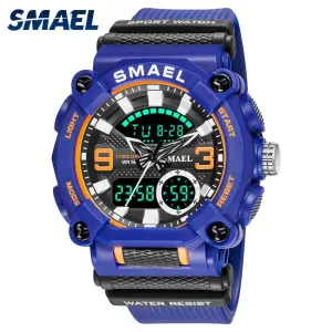 Military Waches Digtal LED Waterproof Men Sports Watch Male Clock 8052 Shock Army Watch Men Sporty  Dual Display Wristwatch
