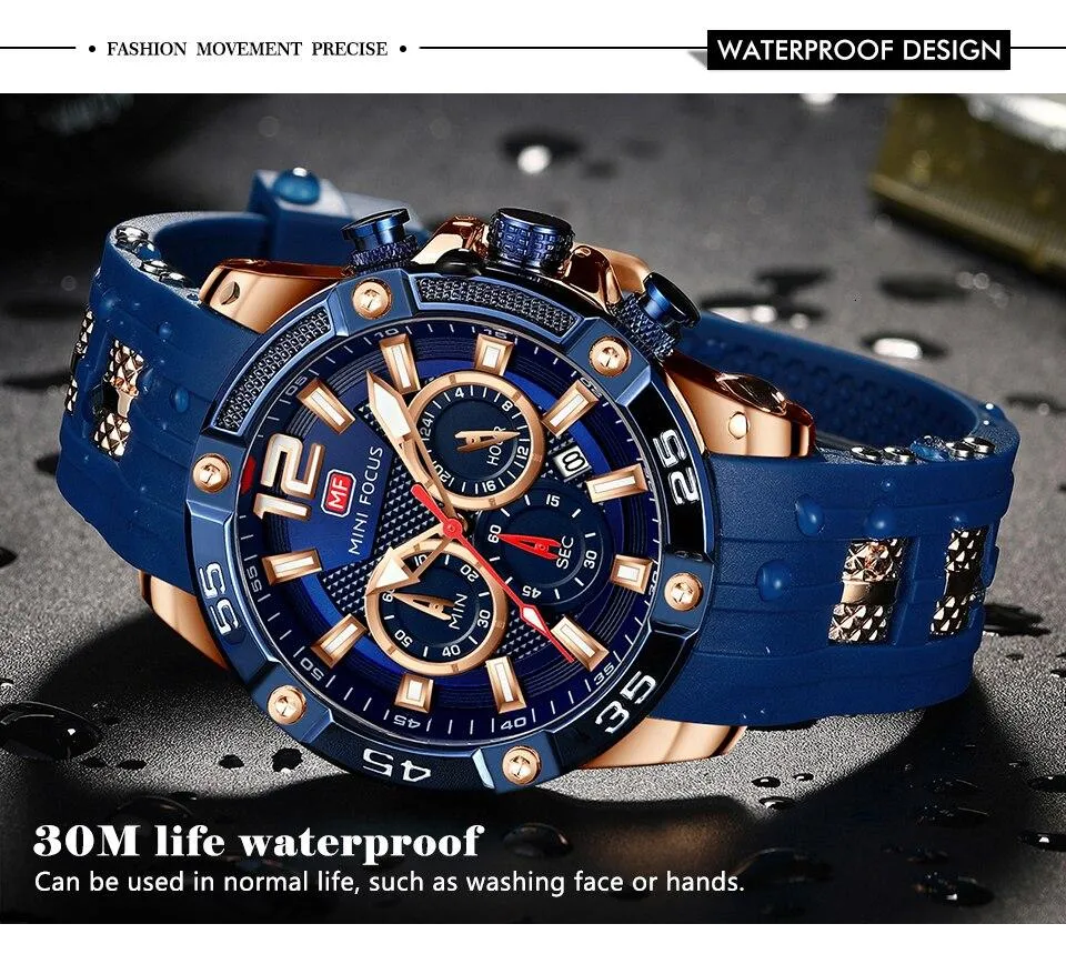 MINI FOCUS - Big Dial Chronograph Quartz Watch