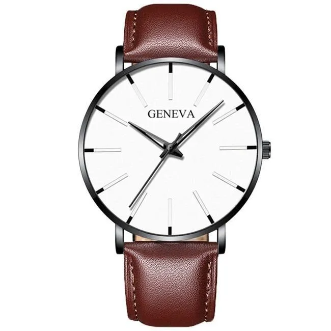 Minimalist Men's Fashion Ultra Thin Watch Simple Men Business Stainless Steel Mesh Belt Quartz Watch Relogio Masculino
