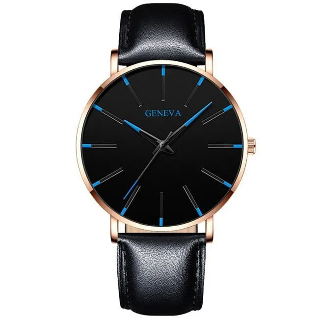 Minimalist Men's Fashion Ultra Thin Watch Simple Men Business Stainless Steel Mesh Belt Quartz Watch Relogio Masculino