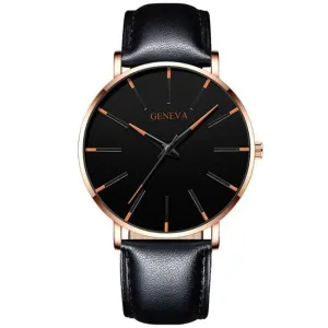 Minimalist Men's Fashion Ultra Thin Watch Simple Men Business Stainless Steel Mesh Belt Quartz Watch Relogio Masculino