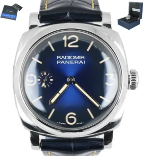 MINT 2018 Panerai Radiomir Blue Stainless Steel 47mm PAM00932 Manual Watch