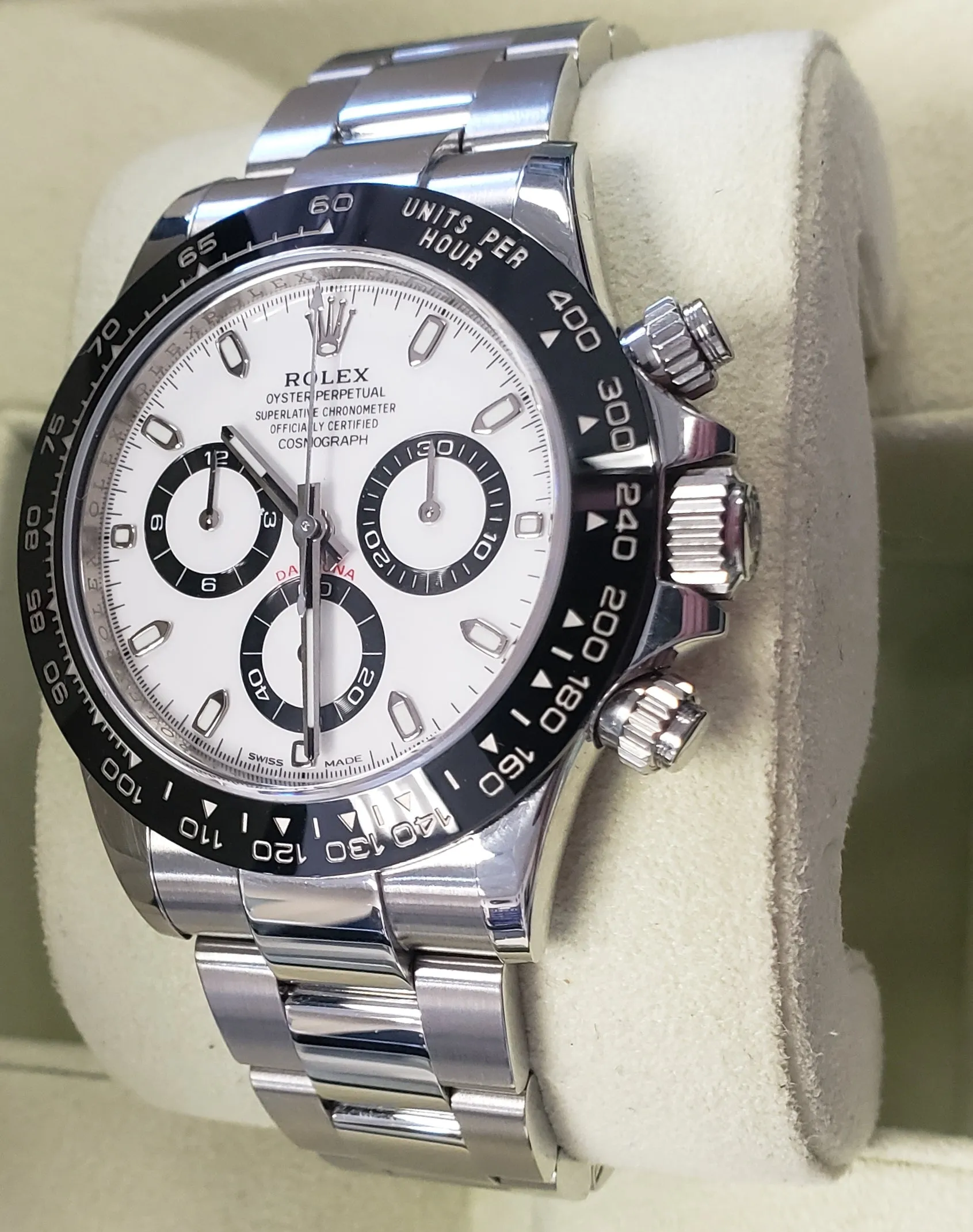 MINT 2019 Rolex Daytona Cosmograph 40mm Steel White Chronograph Watch 116500 LN