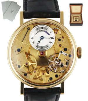 MINT Breguet La Tradition 7027 18K Yellow Gold 37mm Mechanical Power Reserve