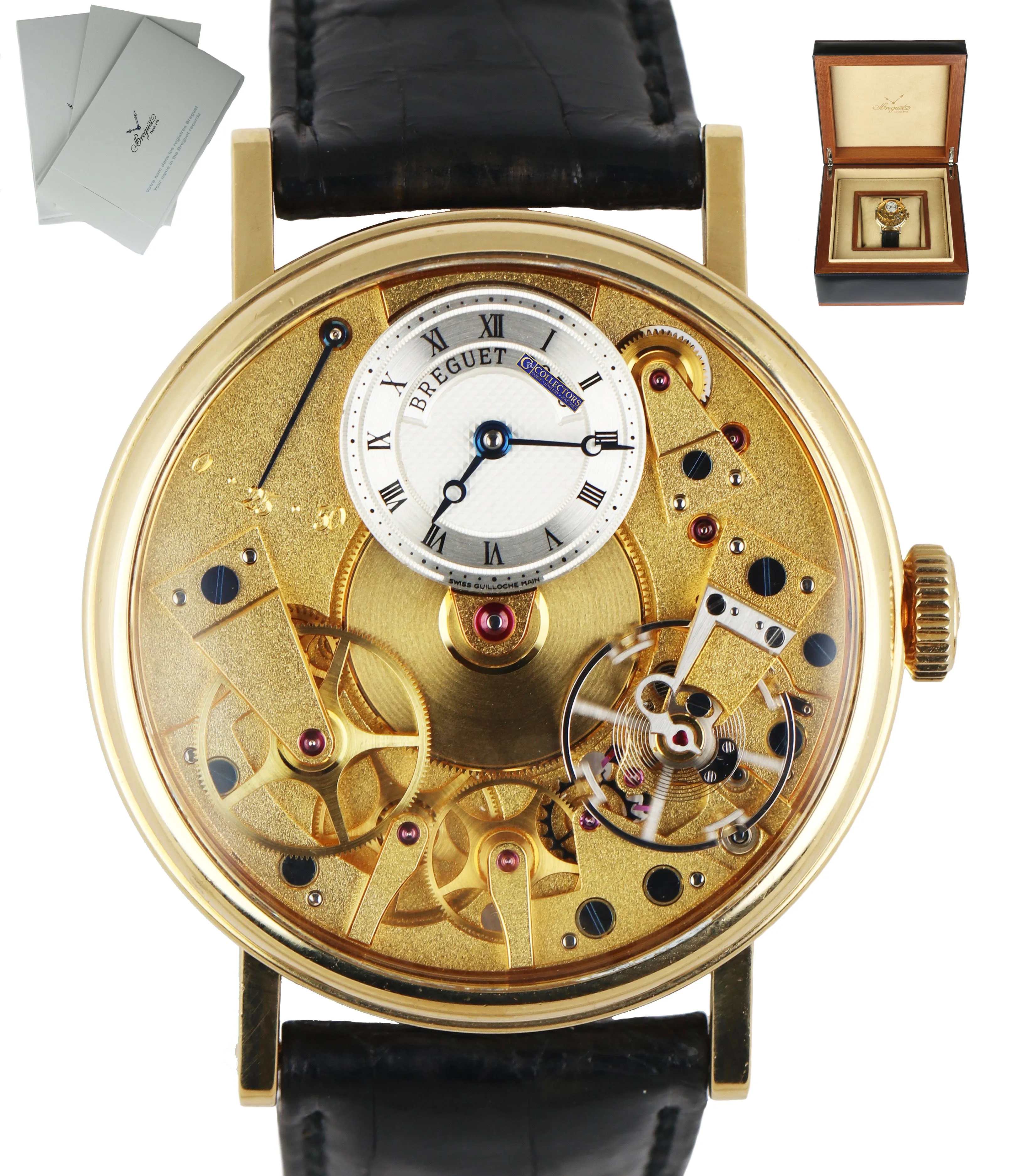MINT Breguet La Tradition 7027 18K Yellow Gold 37mm Mechanical Power Reserve