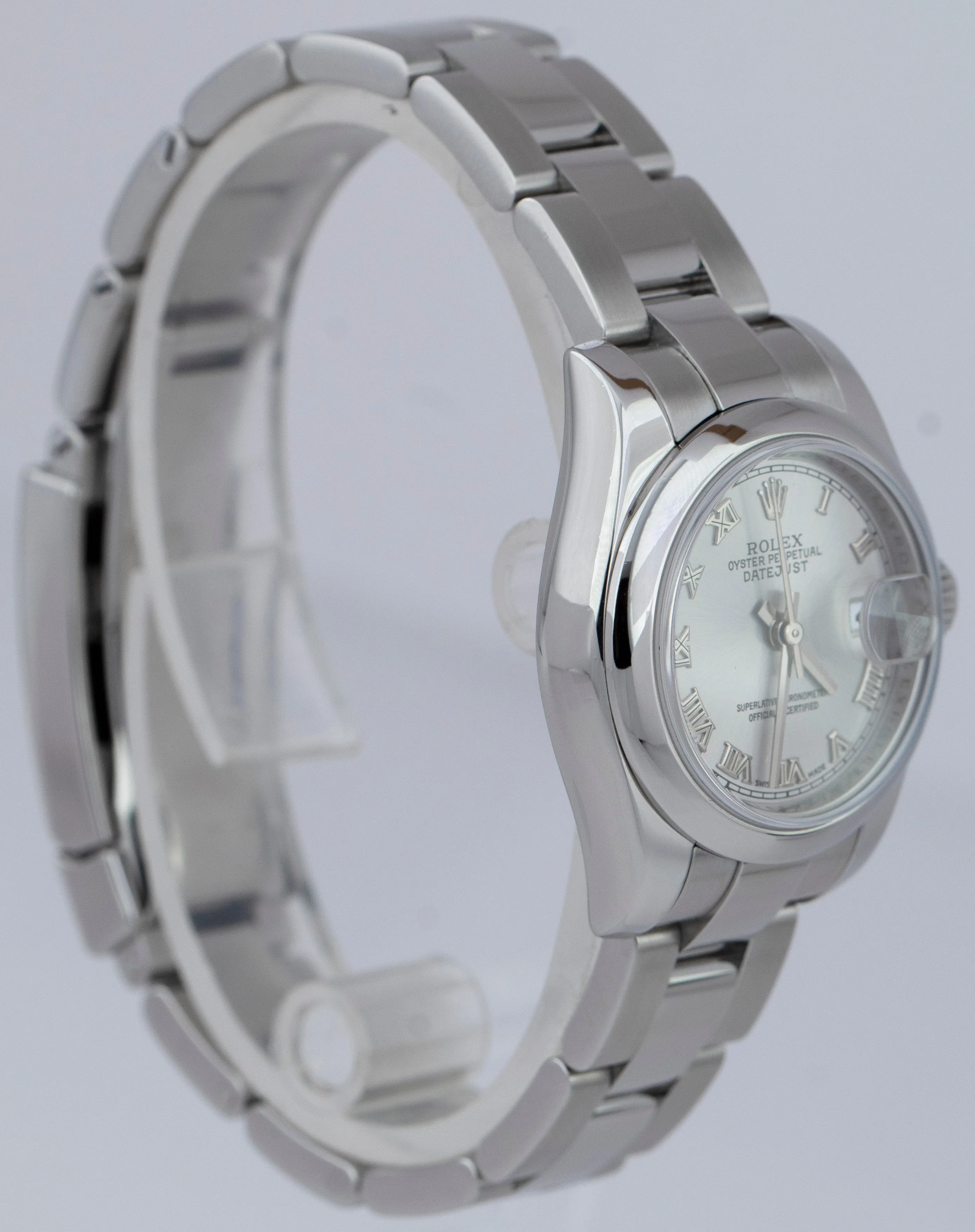 MINT Ladies Rolex DateJust 26mm Silver Dial Stainless Steel Oyster Watch 179160