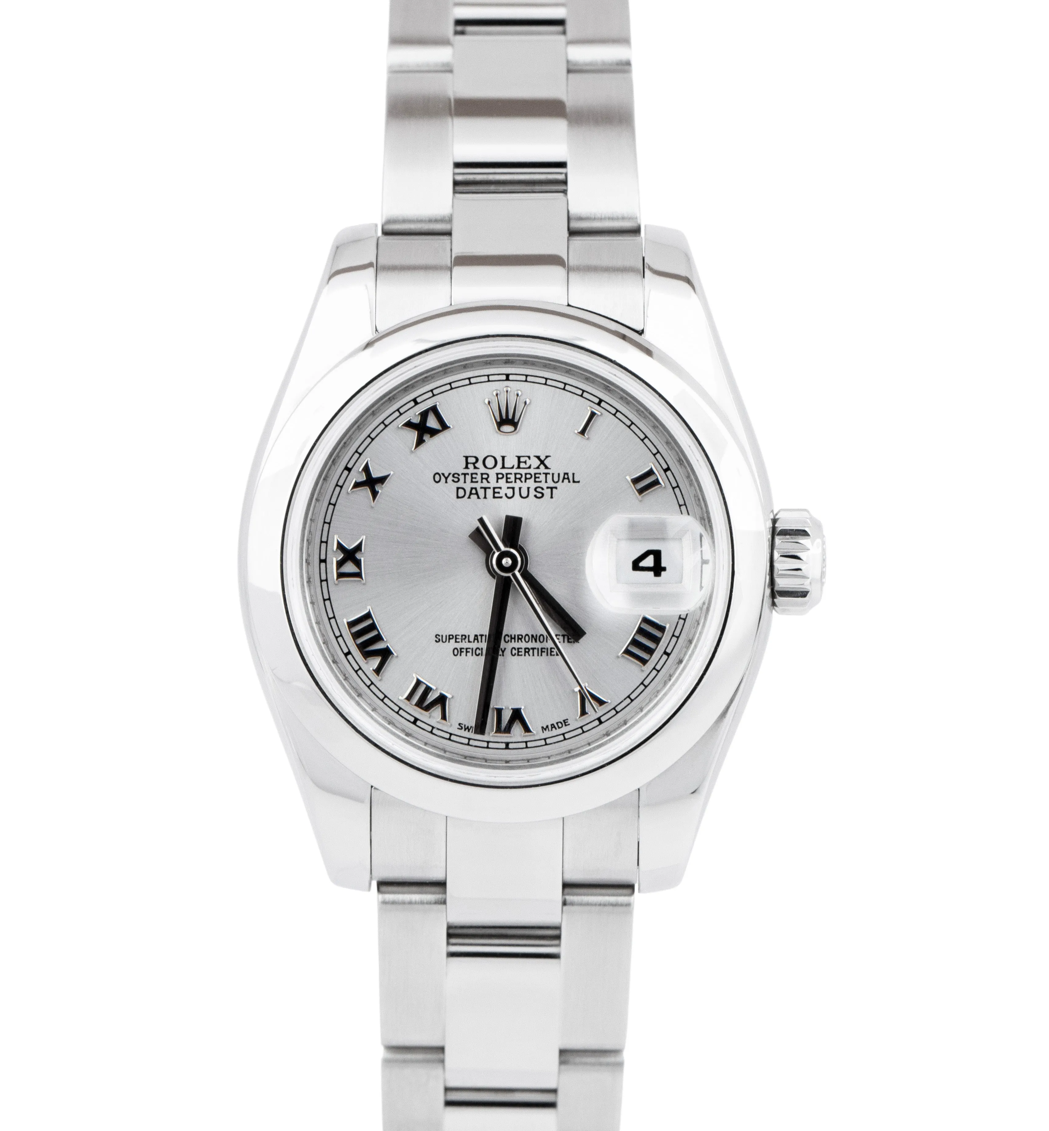 MINT Ladies Rolex DateJust 26mm Silver Dial Stainless Steel Oyster Watch 179160