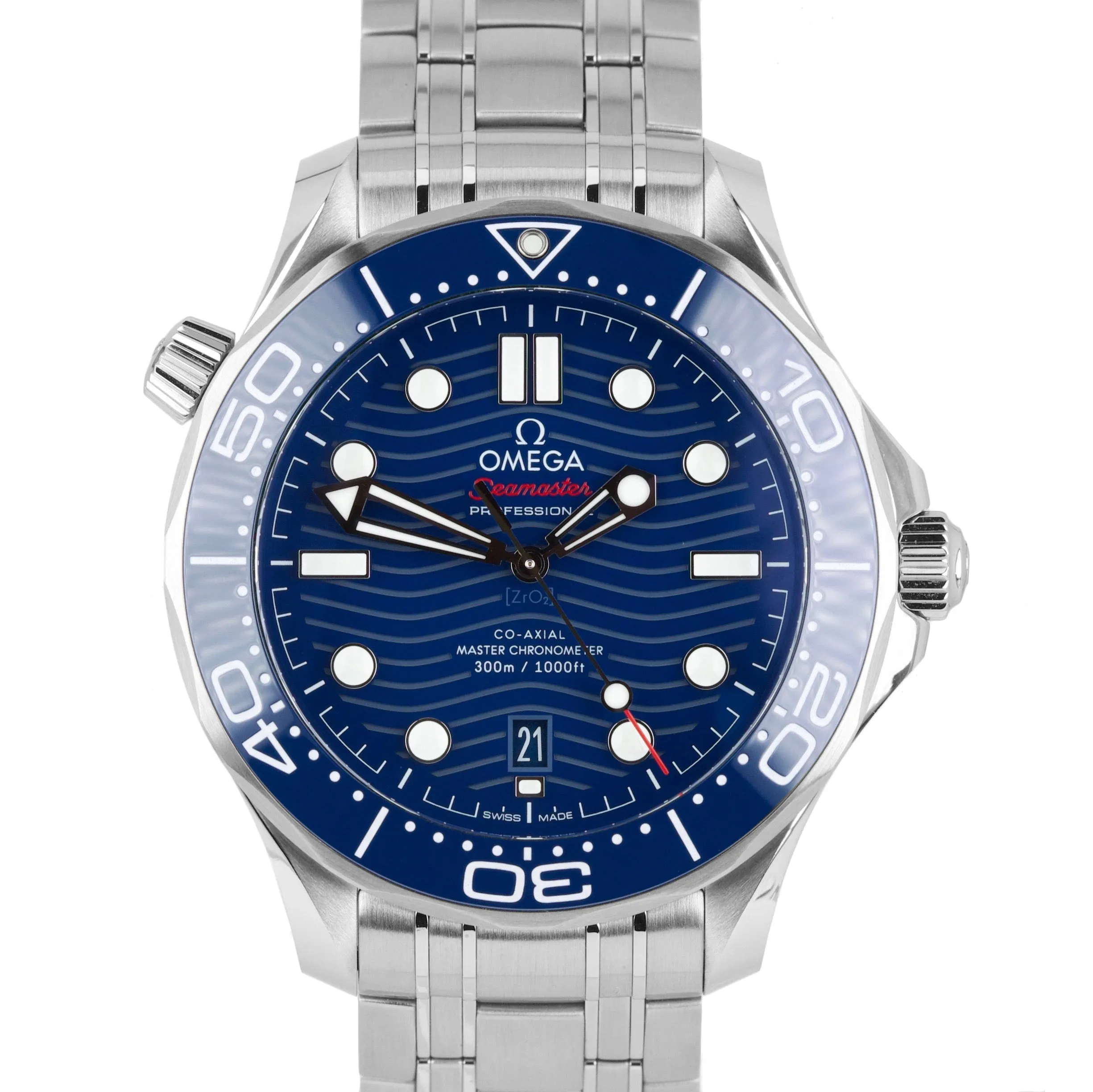 MINT Omega Seamaster Diver 300M 42mm Blue Wave 210.30.42.20.03.001 B P Watch