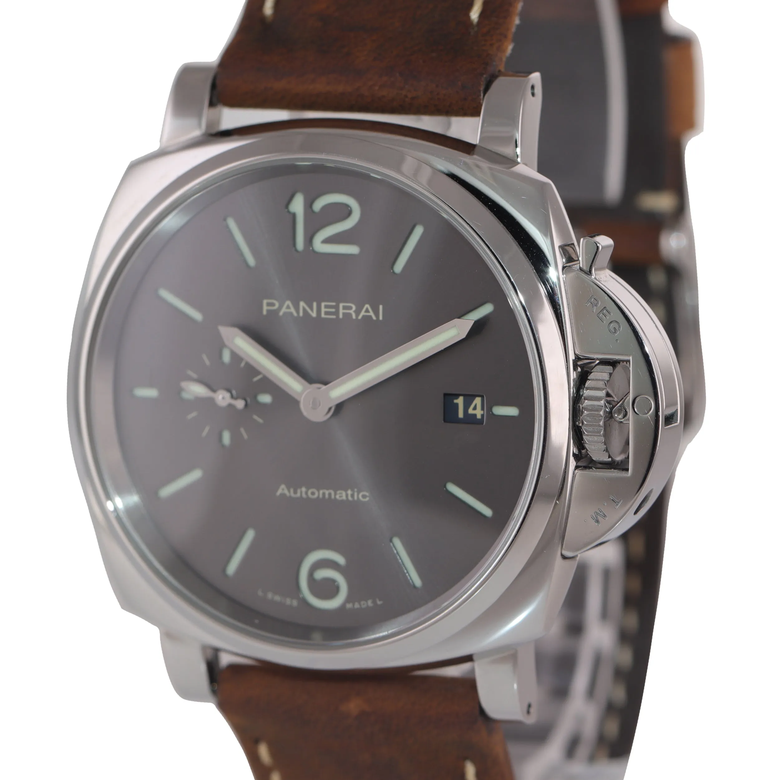 MINT Panerai Luminor Due PAM 904 42mm Automatic Rhodium Grey PAM00904 Watch