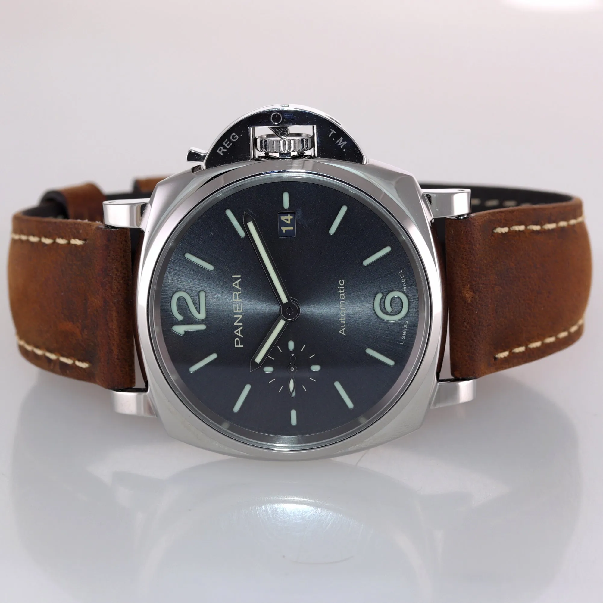 MINT Panerai Luminor Due PAM 904 42mm Automatic Rhodium Grey PAM00904 Watch