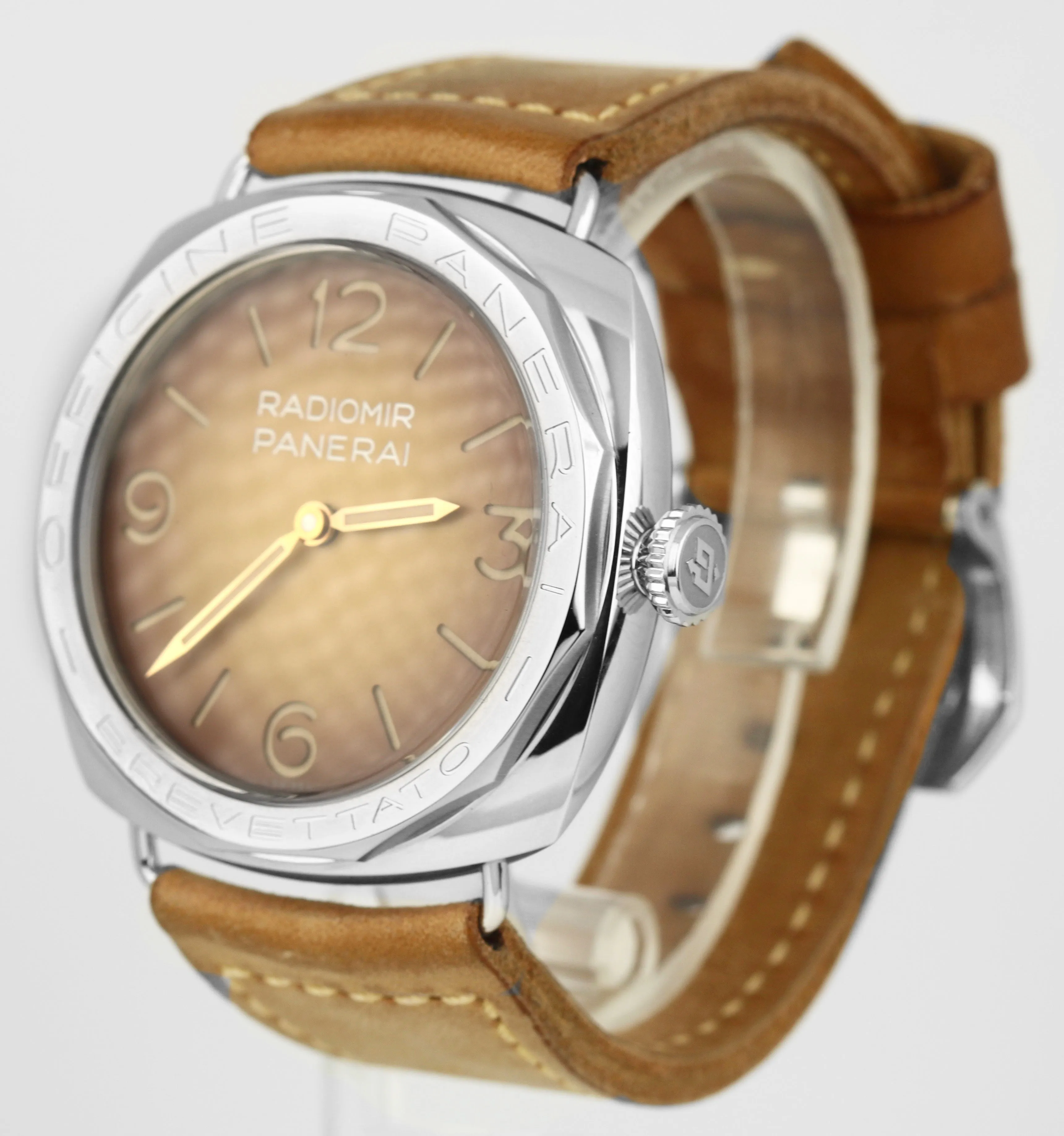 MINT Panerai Radiomir Accaio PAM 687 Stainless 47mm Brown PAM00687 Swiss Watch