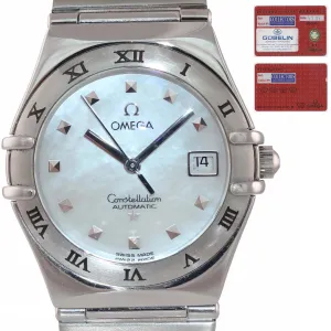 MINT PAPERS Ladies Omega Constellation Steel 1591.71 27mm MOP Automatic Watch