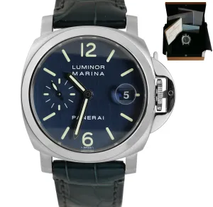 MINT PAPERS Panerai PAM 119 Luminor Marina Blue Automatic 40mm Watch PAM00119