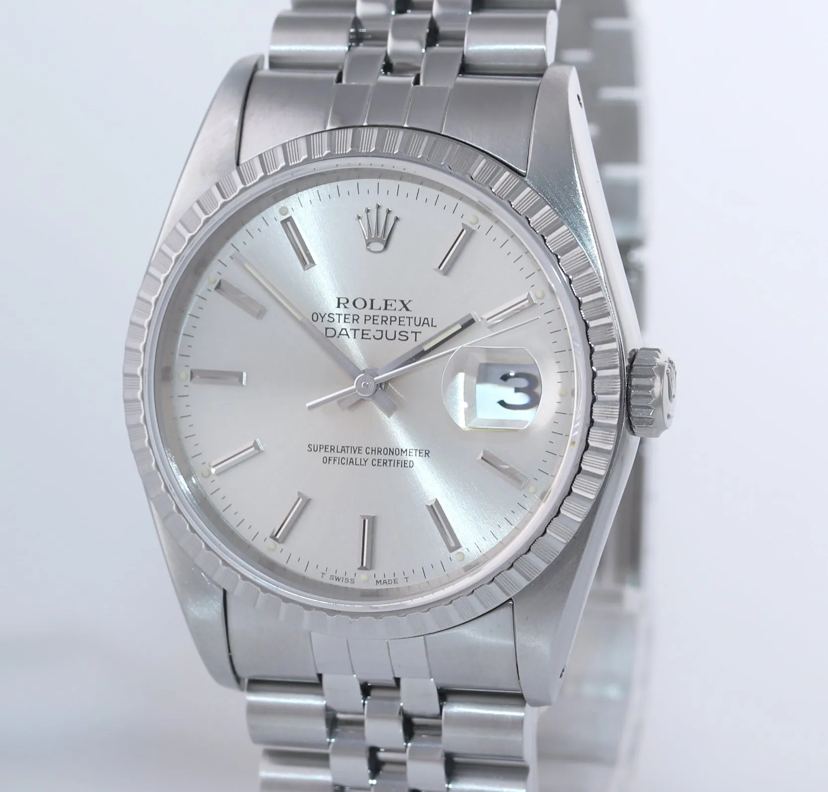 MINT PAPERS Rolex DateJust 36mm 16220 Steel Silver Stick Jubilee 36mm Watch Box
