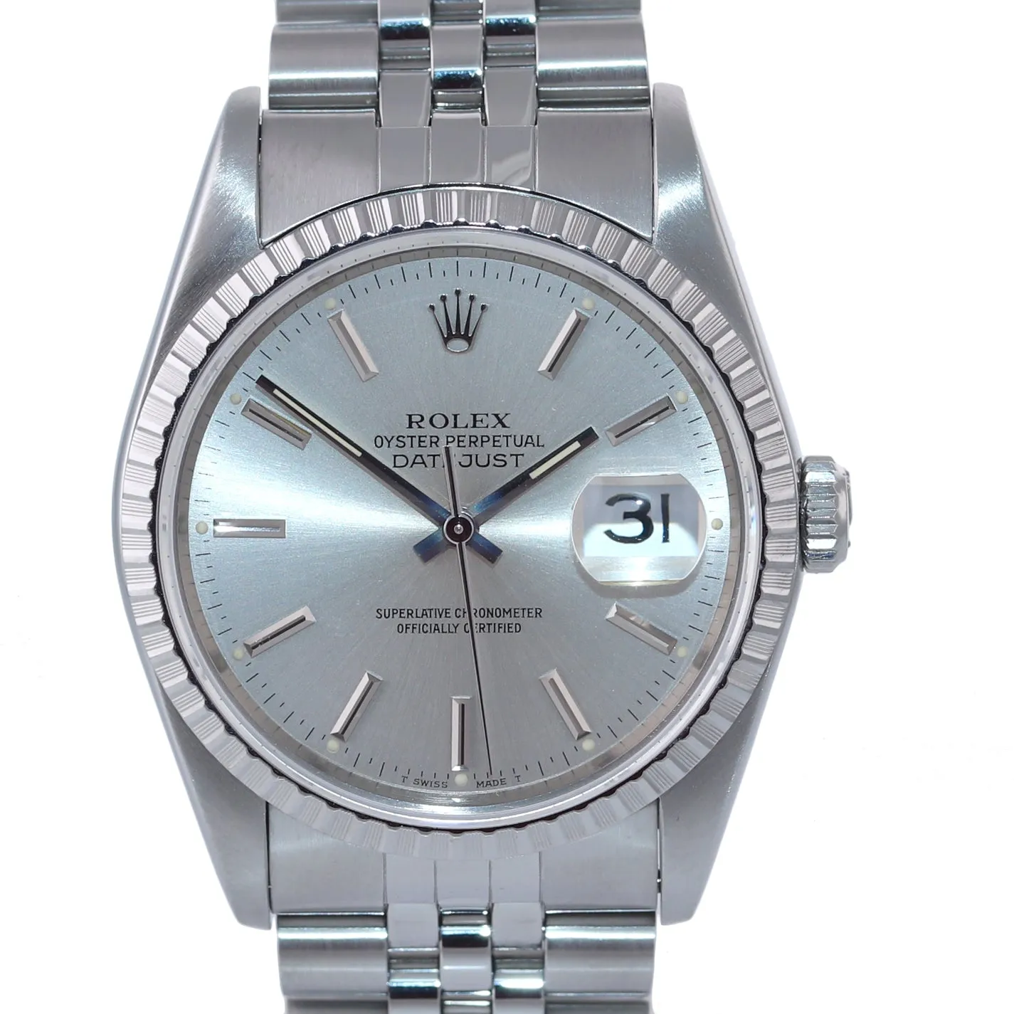 MINT PAPERS Rolex DateJust 36mm 16220 Steel Silver Stick Jubilee 36mm Watch Box