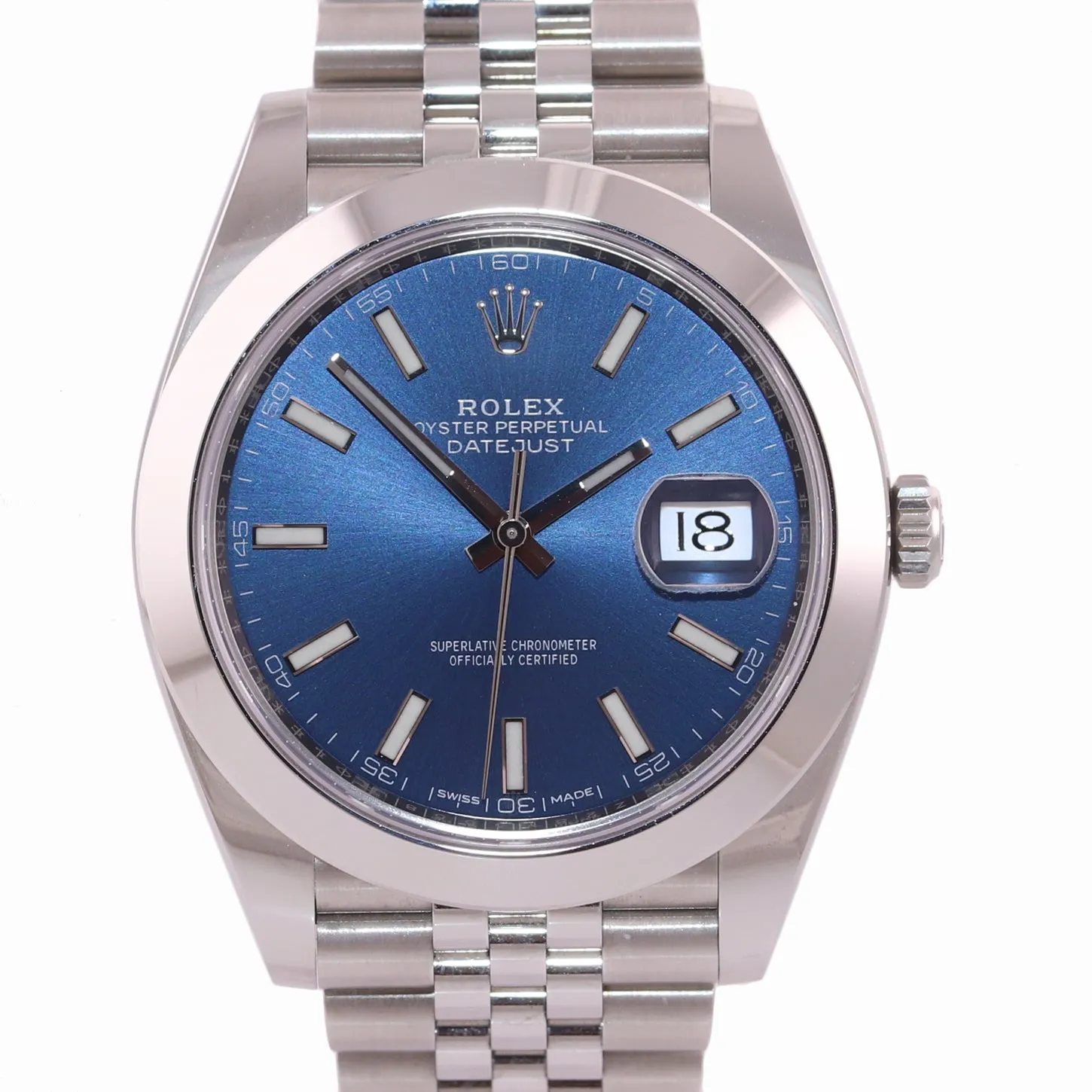 MINT PAPERS Rolex DateJust 41 Steel 126300 Blue Dial Jubilee 41mm Watch Box