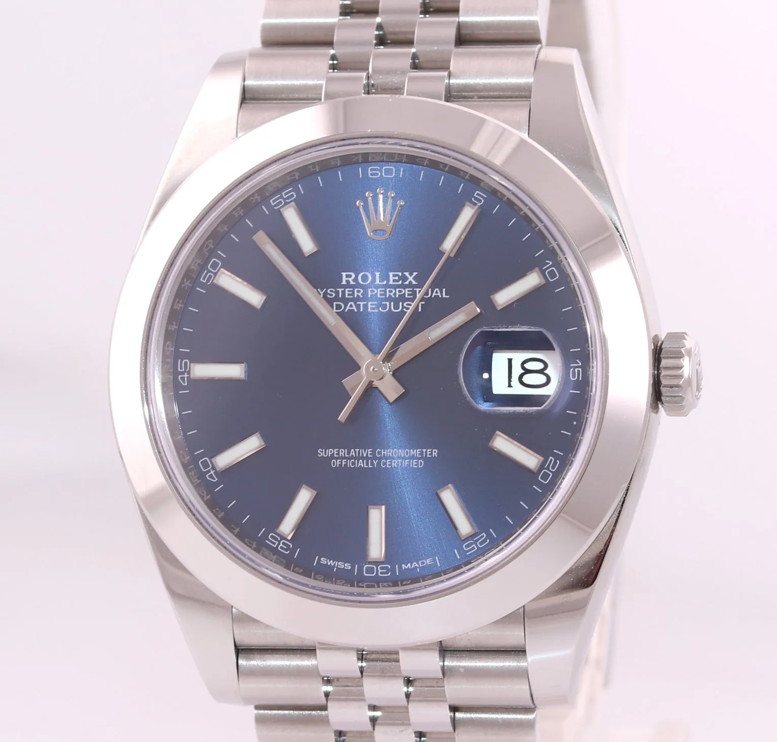 MINT PAPERS Rolex DateJust 41 Steel 126300 Blue Dial Jubilee 41mm Watch Box