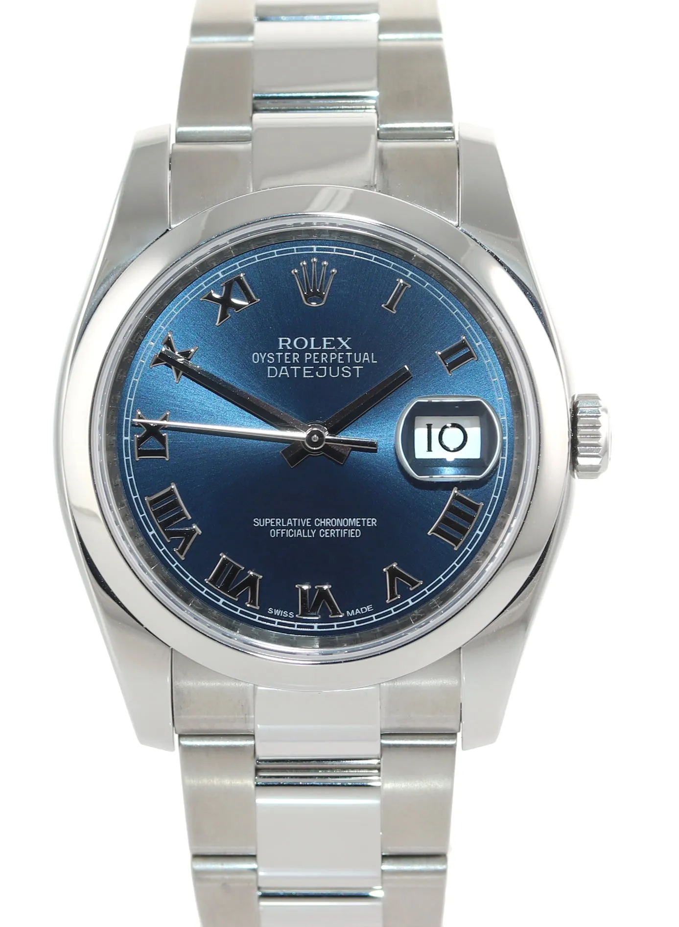 MINT PAPERS Rolex DateJust Blue Stick 116200 36mm Oyster Steel Watch Box
