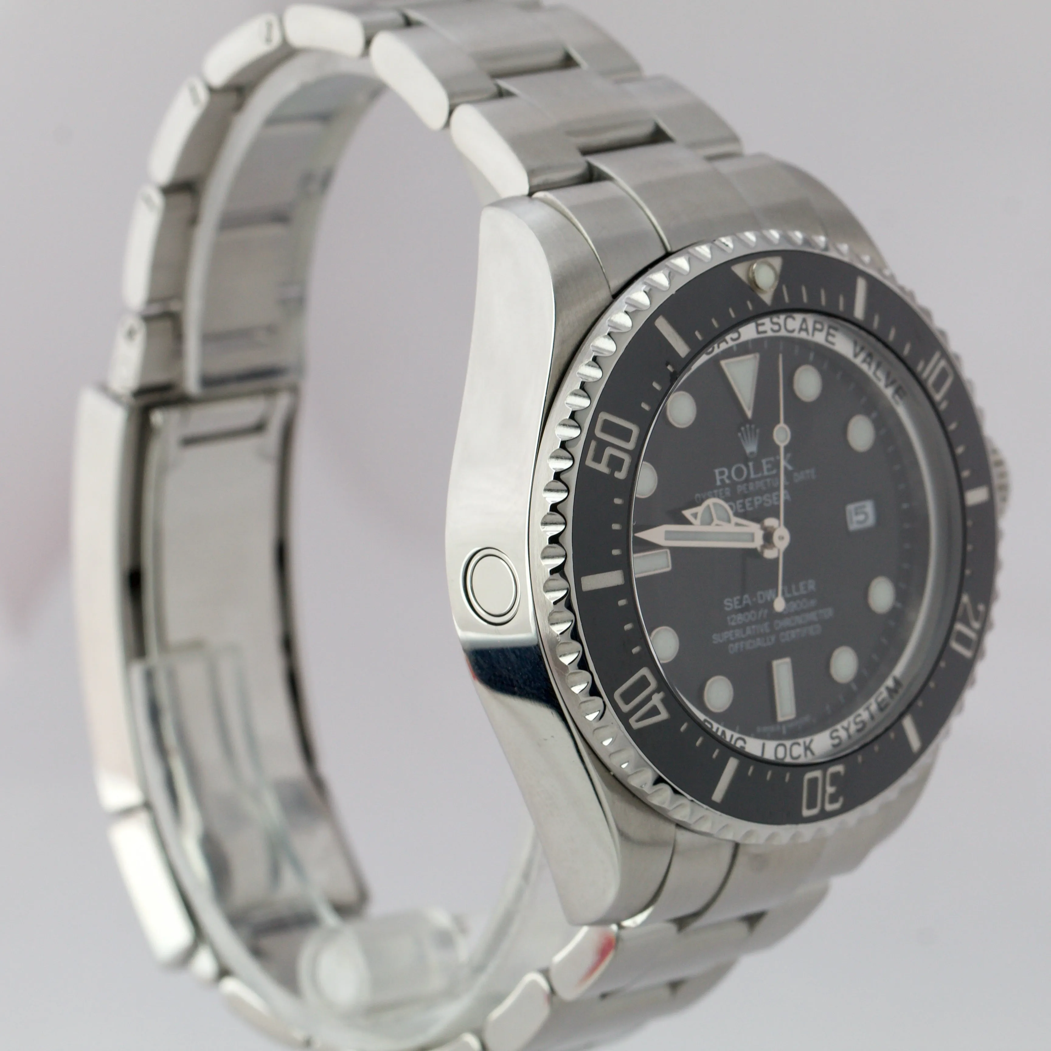 MINT Rolex Sea-Dweller Deepsea 116660 Stainless Steel 44mm Black Dive Watch